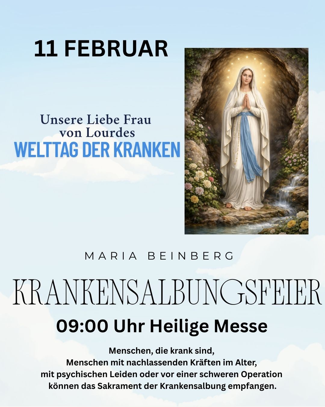 Krankensalbungsfeier Maria Beinberg