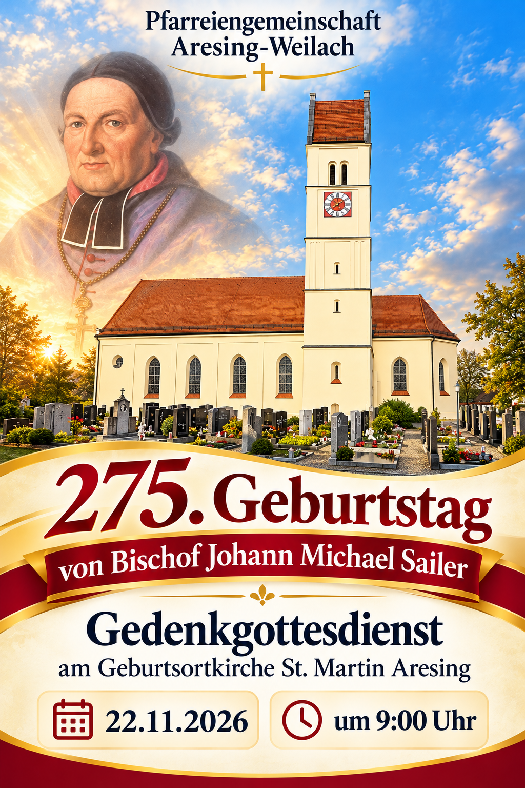 275. Geburtstag von Bischof Johann Michael Sailer
